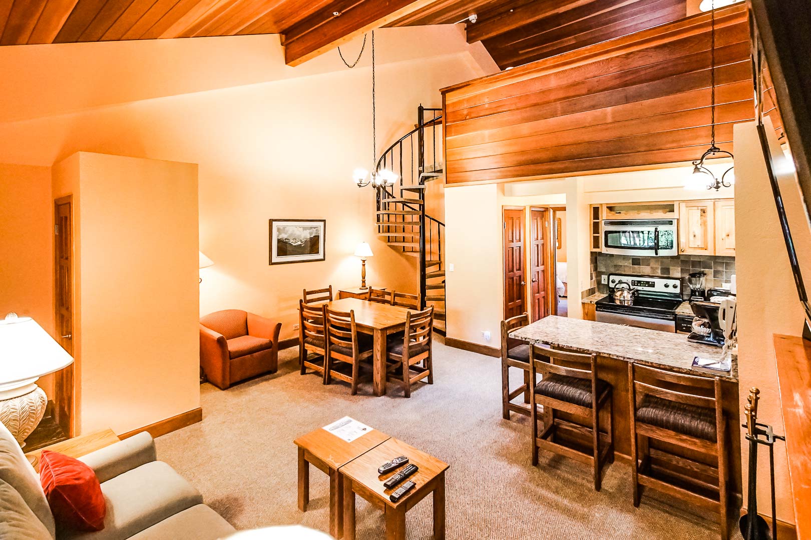 A spacious Loft condominiums at VRI's Cedar at Streamside in Colorado.
